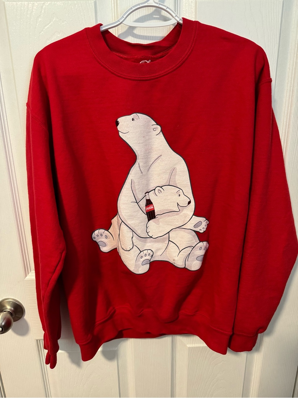 Coca Cola Red Crewneck with Polar Bear Graphic